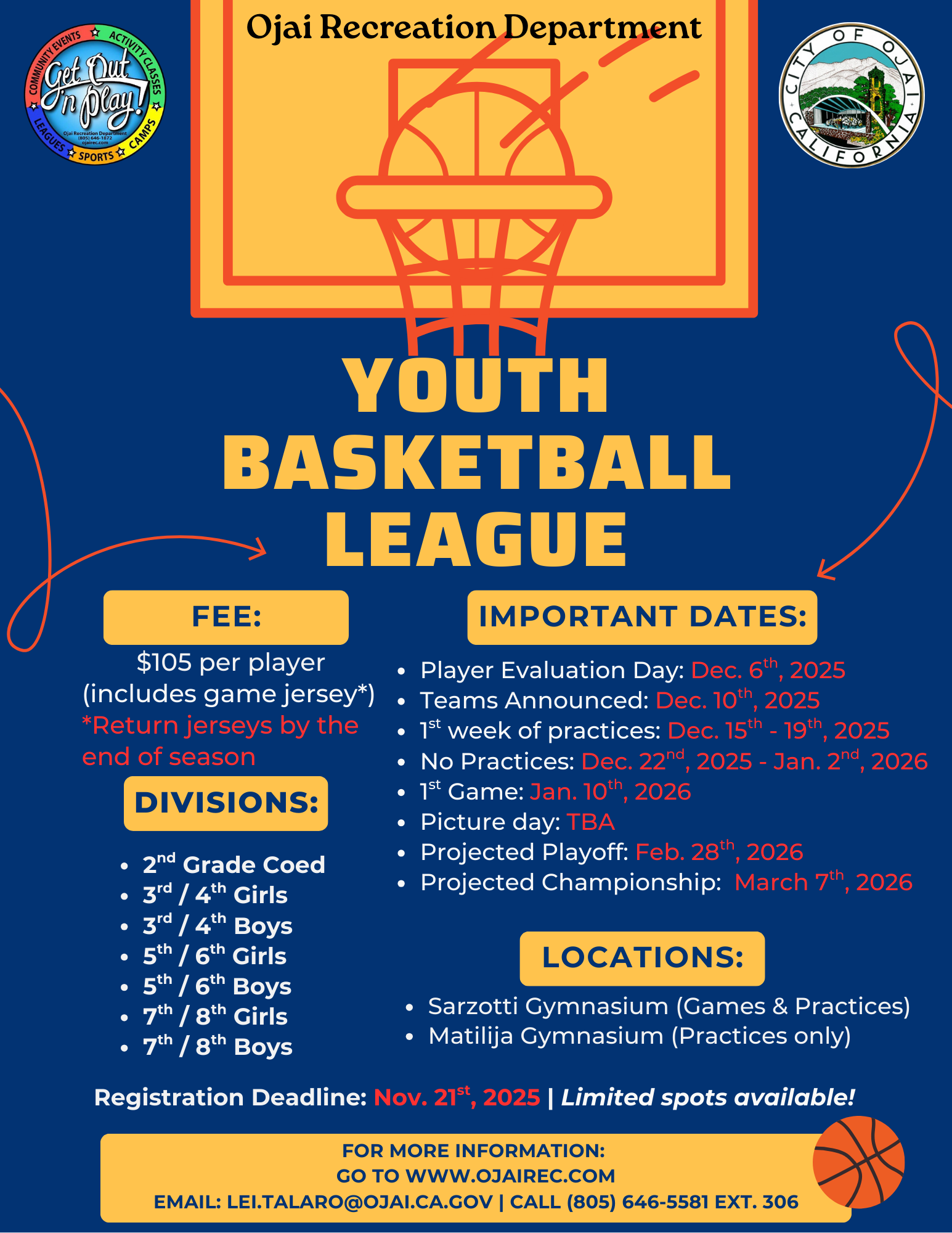 Youth Basketball League Flyer ENG